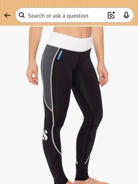 ScubaPro T-Flex Graph Rash Guard Legging Womens (UPF80) Size S Small